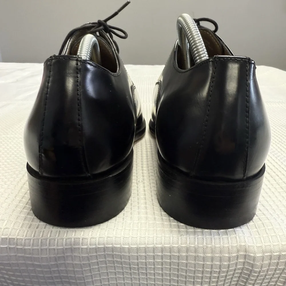 Anthony Veer Black Cap Toe Oxford Mens Dress Shoes 8.5‎ EE Leather